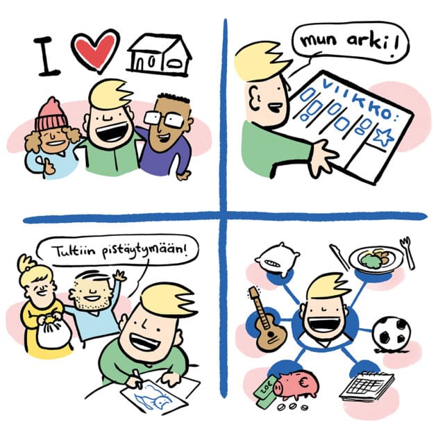 Lapsen asumisen neljä periaatetta